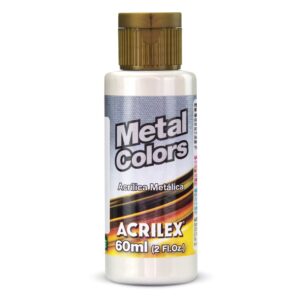 Tinta Acrílica Metálica Branco Metálico 60ml- Acrilex