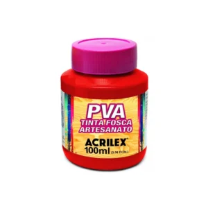 Tinta PVA Fosca Vermelho Vivo 100ml- Acrilex