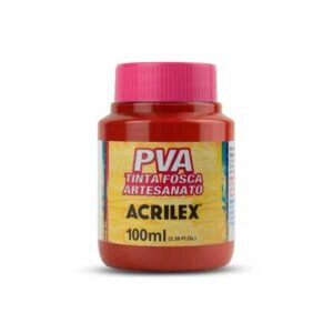 Tinta PVA Fosca Vermelho Escarlate 100ml- Acrilex