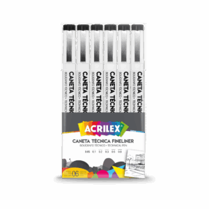 Kit de Caneta Técnica Fineliner 6 Unidades- Acrilex