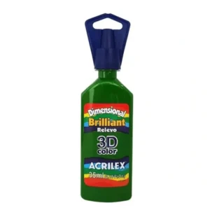 Tinta Dimensional 3D Brilliant Relevo Amarelo 35ml- Acrilex