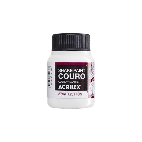 Tinta Shake Paint Couro 37ml Branco- Acrilex