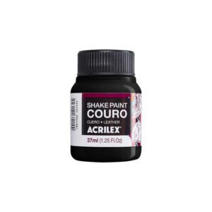 Tinta Shake Paint Couro 37ml Preto- Acrilex