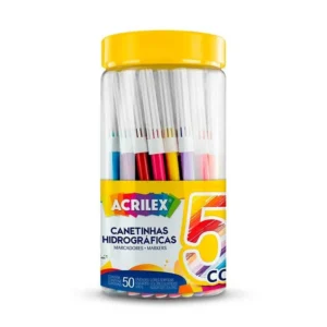 Pote de Canetinhas Hidrográficas 50 Cores- Acrilex