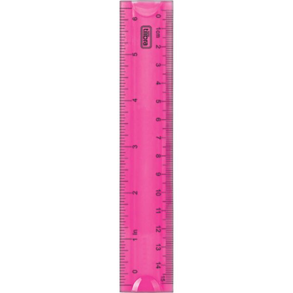 Régua 15cm Flexível Rosa- Tilibra