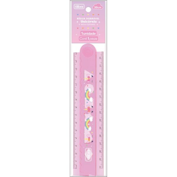 Régua Dobrável Unicórnio 30cm- Tilibra