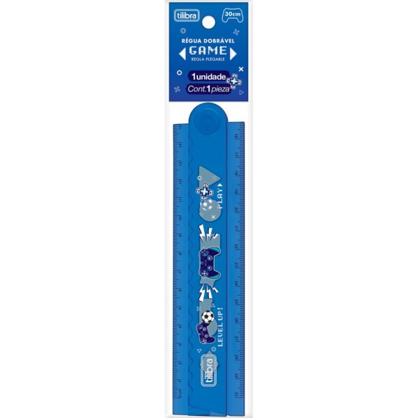 Régua Dobrável 30cm Game- Tilibra