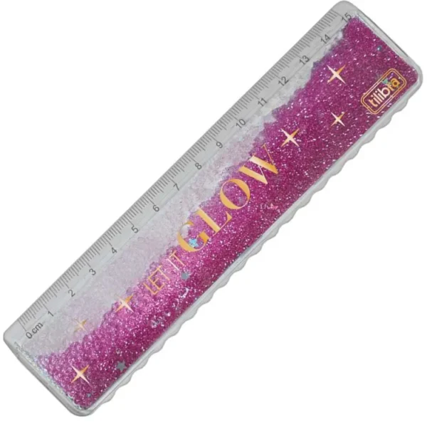 Régua 15cm com Glitter Glow- Tilibra - Imagem 2
