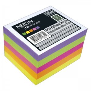 Bloco de Recados Tilmebrete 82mmX92mm Neon 600fls- Tilibra