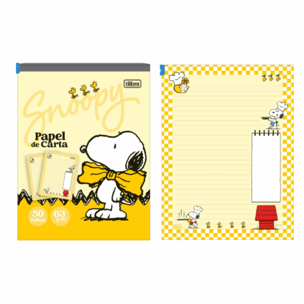 Bloco de Papel Carta Snoopy 50fls 63g/m²- Tilibra - Imagem 2
