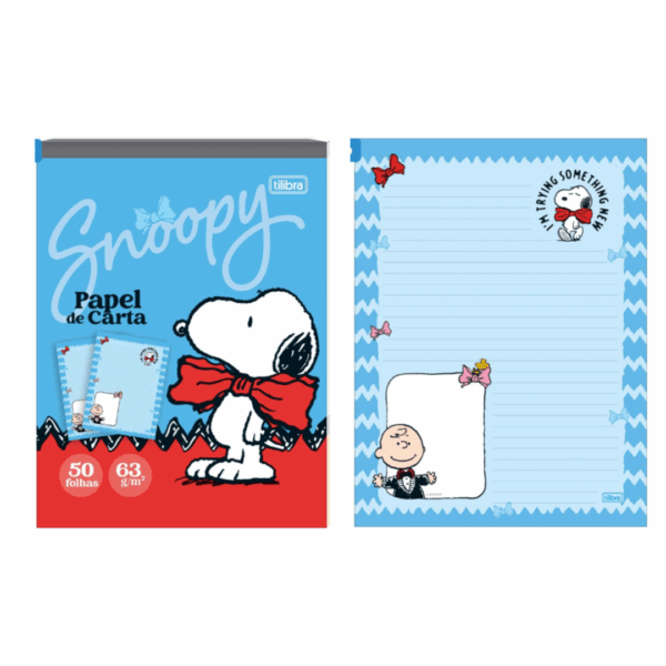 Bloco de Papel Carta Snoopy 50fls 63g/m²- Tilibra - Imagem 3