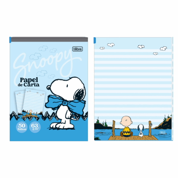 Bloco de Papel Carta Snoopy 50fls 63g/m²- Tilibra - Imagem 4