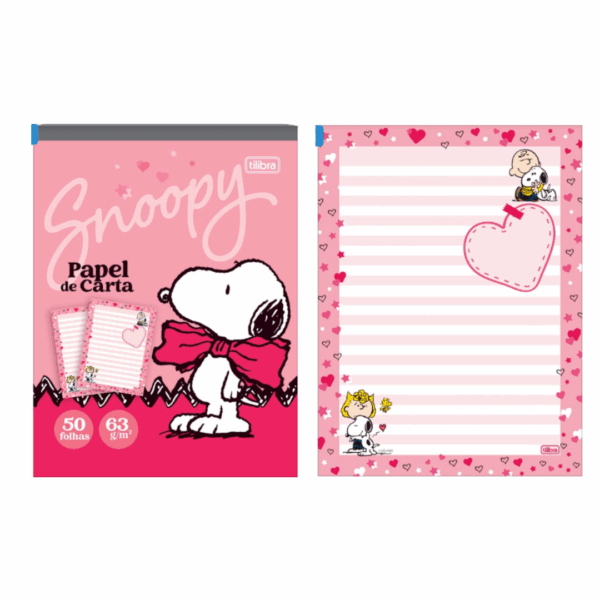 Bloco de Papel Carta Snoopy 50fls 63g/m²- Tilibra - Imagem 5