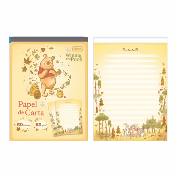Bloco de Papel Carta Ursinho Pooh 50fls 63g/m²- Tilibra - Imagem 2