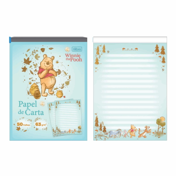 Bloco de Papel Carta Ursinho Pooh 50fls 63g/m²- Tilibra - Imagem 4