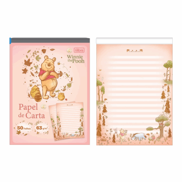 Bloco de Papel Carta Ursinho Pooh 50fls 63g/m²- Tilibra - Imagem 5