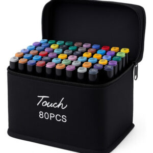 Kit de Caneta Touch Ponta Dupla 80 Cores