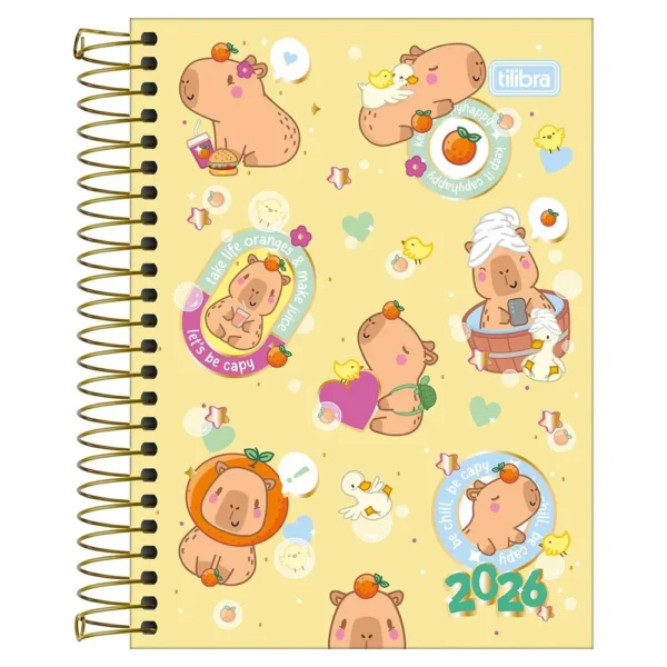 Agenda Espiral M3 CapyClub 2026- Tilibra - Imagem 2