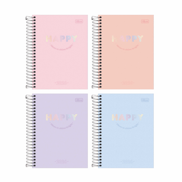 Agenda Espiral M4 Happy 2026- Tilibra