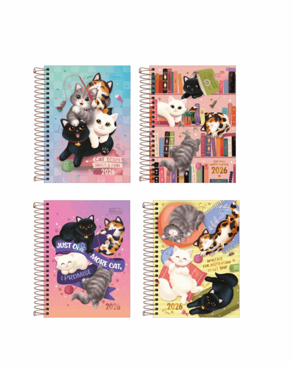Agenda Espiral M3 Purrfect Cats- Tilibra