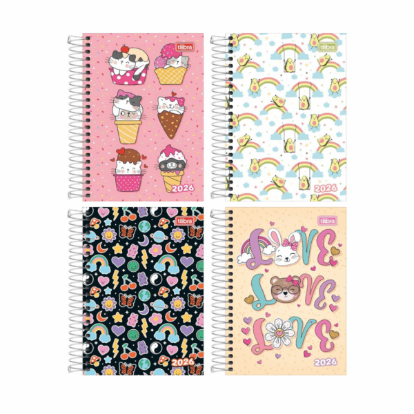 Agenda Espiral Spice Feminina M5 2026- Tilibra