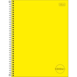 Caderno Universitário Espiral 1 Matéria Zoom+ Amarelo 96fls- Tilibra