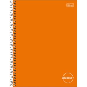 Caderno Universitário Espiral 1 Matéria Zoom+ Laranja 96fls- Tilibra