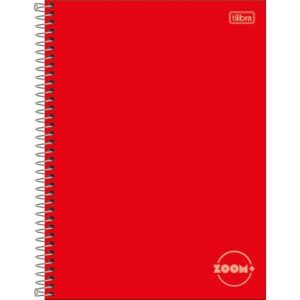 Caderno Universitário Espiral 1 Matéria Zoom+ Vermelho 96fls- Tilibra