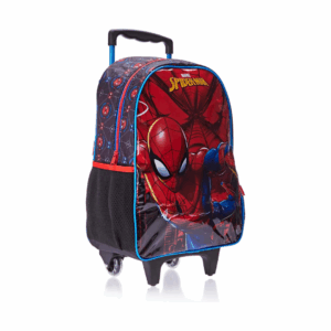 Mochila de Rodinhas 16"Homem Aranha Preta e Azul- Xeryus