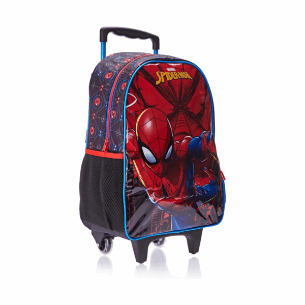 Mochila de Rodinhas 16"Homem Aranha Preta e Azul- Xeryus