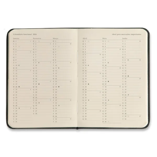 Agenda Planner Costurada de Bolso 2026 Jardim Verde- Cicero - Imagem 3