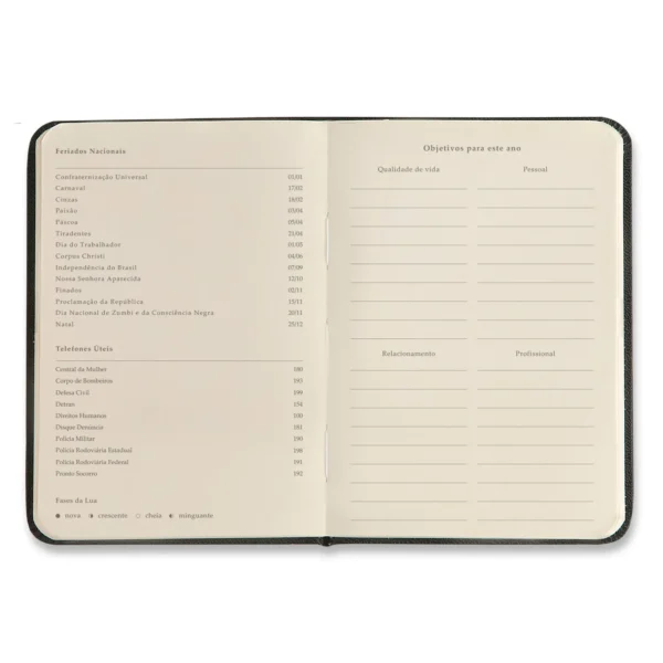 Agenda Planner Costurada de Bolso 2026 Jardim Verde- Cicero - Imagem 4