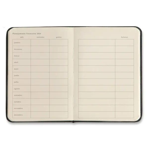 Agenda Planner Costurada de Bolso 2026 Jardim Verde- Cicero - Imagem 6