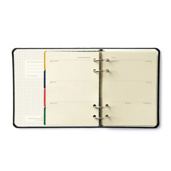 Agenda Planner Argolada 2026  A6 Jardim Off White- Cicero - Imagem 2