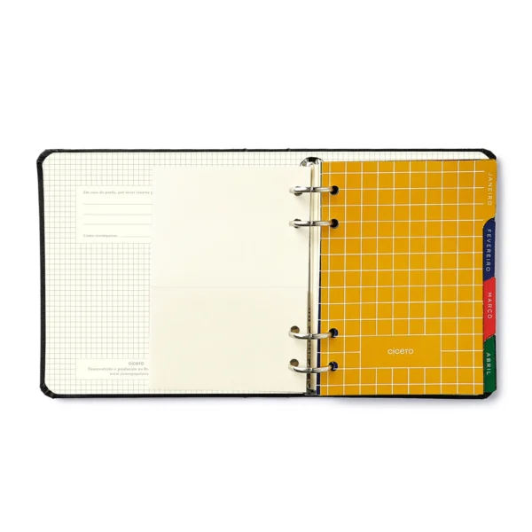 Agenda Planner Argolada 2026  A6 Jardim Off White- Cicero - Imagem 6