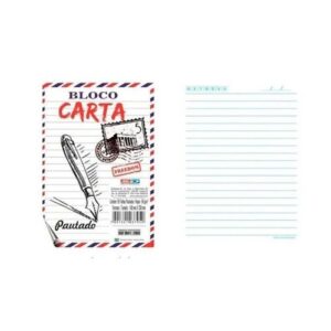 Bloco Carta Pautado 50fls 56g/m- Animativa