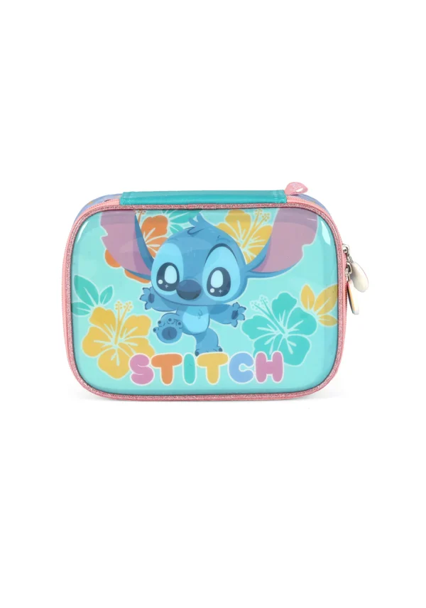 Estojo Box Stitch Azul Turquesa- Luxcel