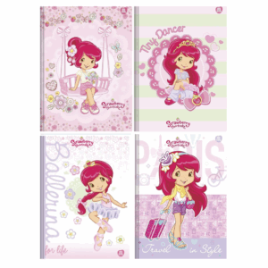 Caderno Brochura Margeado Moranguinho: Strawberry Shortcake 80fls- Animativa