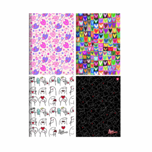 Caderno Brochura 1/4 Margeado Love 80fls- Animativa