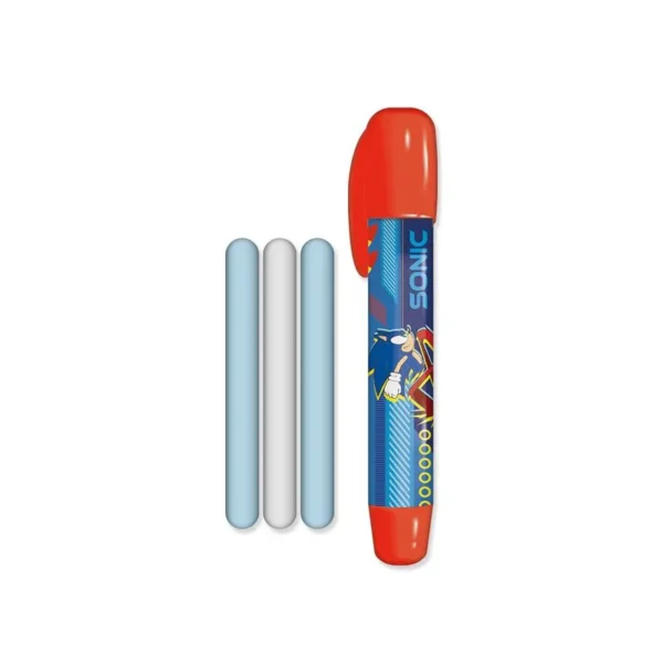 Borracha Caneta Retrátil c/ Refil Sonic- Leo&Leo