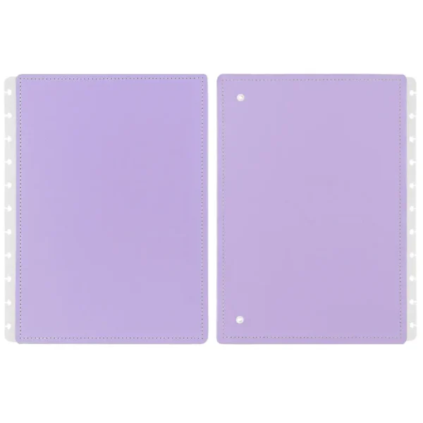 Capa e Contracapa p/ Caderno Inteligente Grande Lilás Pastel- Caderno Inteligente