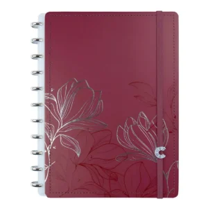 Caderno Inteligente Grande Bruna Tavares Cherry Bordô 80fls- Caderno Inteligente