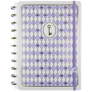 Caderno Inteligente Grande Isa Akkari Purple Key 80fls- Caderno Inteligente