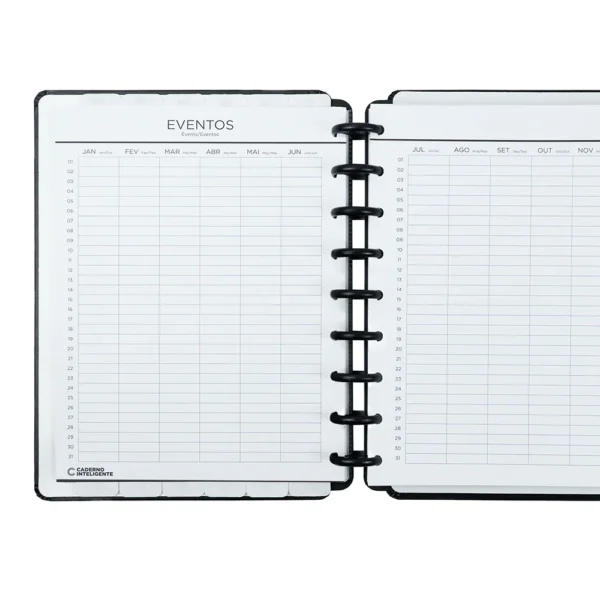 Planner Permanente De Disco Casual Black Médio- Caderno Inteligente - Imagem 5