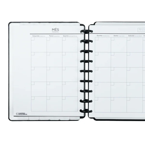 Planner Permanente De Disco Casual Black Médio- Caderno Inteligente - Imagem 7