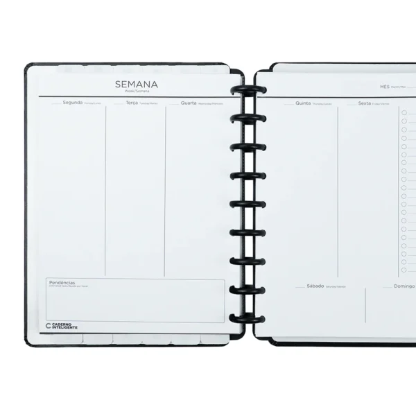 Planner Permanente De Disco Casual Black Médio- Caderno Inteligente - Imagem 8