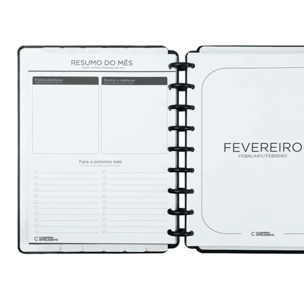 Planner Permanente De Disco Casual Black Médio- Caderno Inteligente - Imagem 9