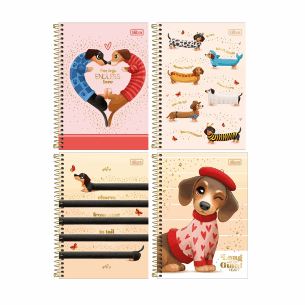 Caderneta Espiral 1/4 Brownie The Dog 80fls- Tilibra