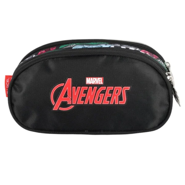 Estojo 3 Divisórias Avengers Preto- Luxcel - Imagem 2