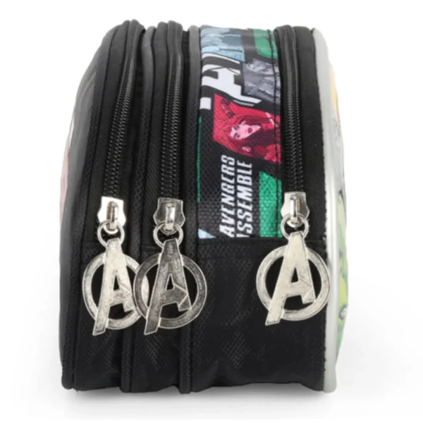 Estojo 3 Divisórias Avengers Preto- Luxcel - Imagem 3